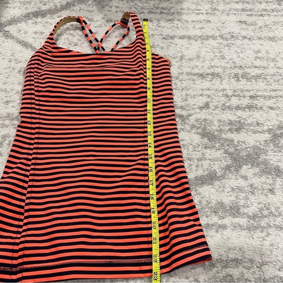 Lululemon Orange and Navy Striped Free To Be Strappy Tank Top - Picture 7 of 7